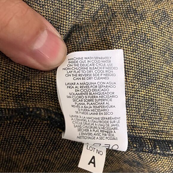 CAbi Kensington Proper Standout Blazer Style 3372 Yellow Gold/Blue Size Medium - Picture 9 of 12